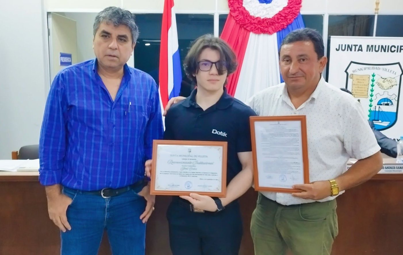 Reconocimiento Institucional · Junta Municipal de Villeta